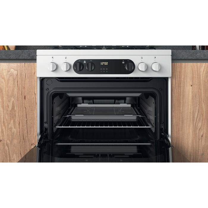 Hotpoint HDM67G9C2CW/UK cooker Freestanding cooker Electric Gas Black A