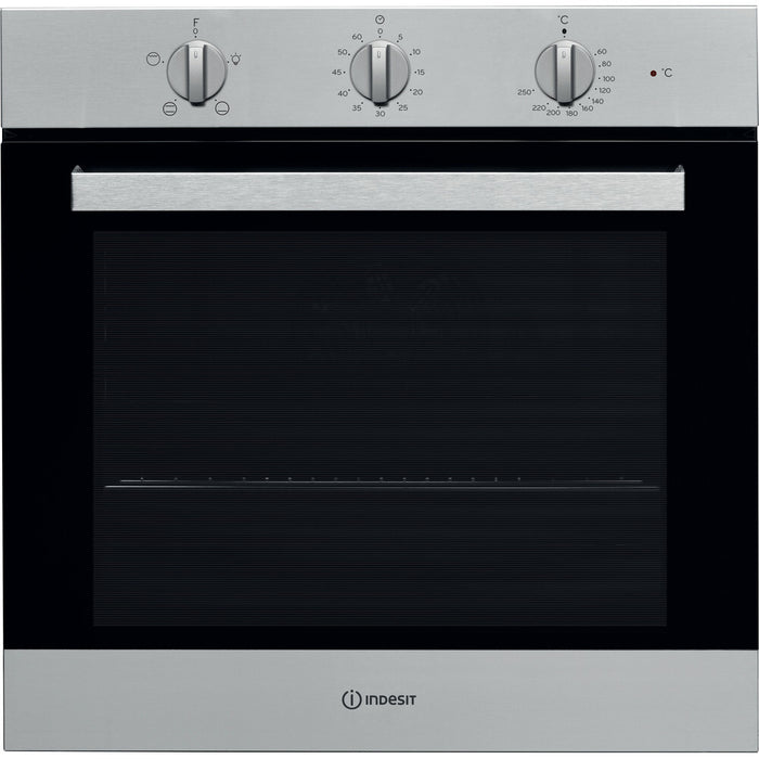 Indesit IFW 6230 IX UK oven 71 L A Black, Stainless steel Indesit