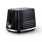Tower Solitaire 2 Slice Toaster -Black