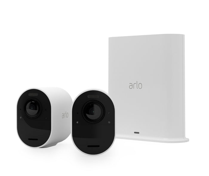 Arlo Ultra 2 Outdoor Security Camera, 2-pack white