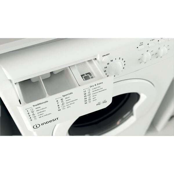 Indesit IWDC 65125 UK N washer dryer Freestanding Front-load White F