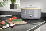 Swan 6.5L Slow Cooker Retro Grey Swan