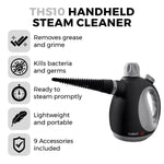 Tower T134000PL steam cleaner Portable steam cleaner 0.25 L 1050 W Black, Platinum