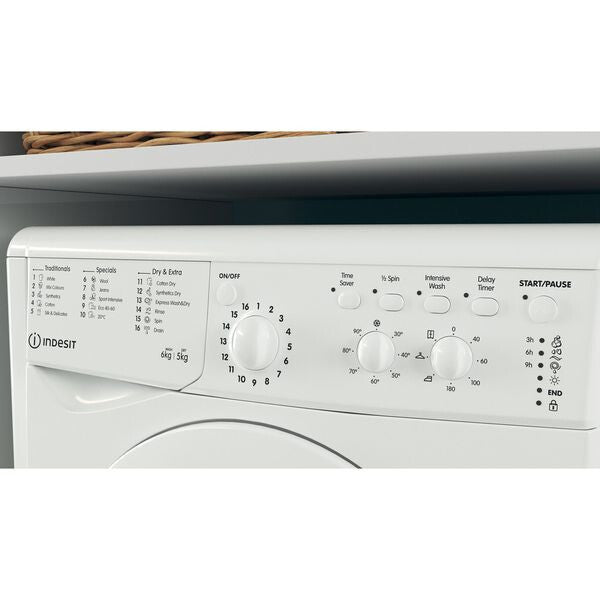 Indesit IWDC 65125 UK N washer dryer Freestanding Front-load White F