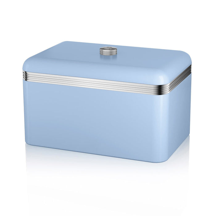 Swan Retro Bread Bin Blue Swan