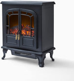 Warmlite 2KW Double Door Portable Electric Fire Stove Heater Black Warmlite