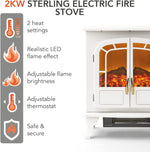 Warmlite 2KW Wingham 2-door Portable Fireplace Heater Warmlite