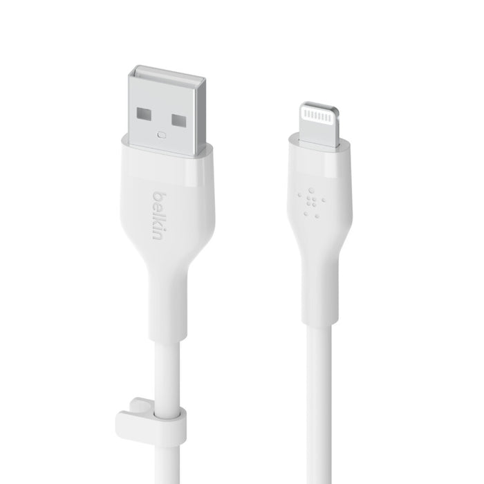 Belkin Cbl Scicone USB-A LTG 2M blc White