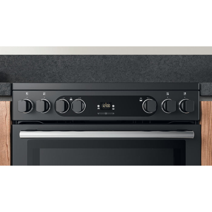 Hotpoint Ariston CD67V9H2CA/UK Freestanding cooker Electric Ceramic Black A