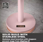 Tower Cavaletto cup holder Pink Stainless steel Tower