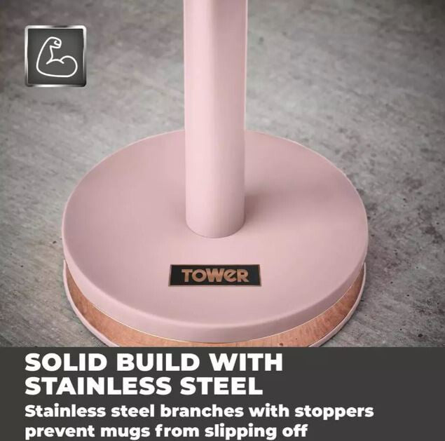 Tower Cavaletto cup holder Pink Stainless steel Tower
