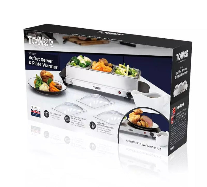 Tower T16021 food warmer Stainless steel