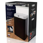 Tower T838001B waste container Rectangular Stainless steel Black Tower