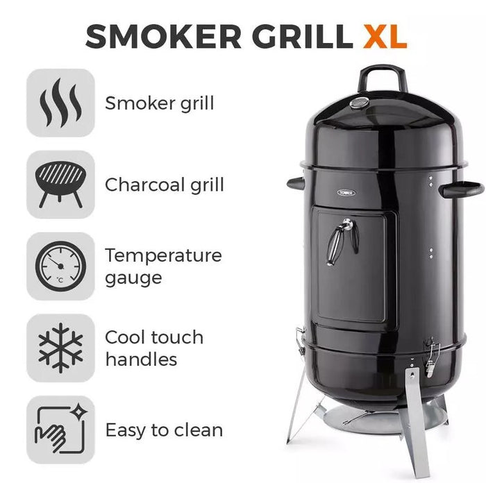 Tower T978505 outdoor barbecue/grill Barrel Charcoal (fuel) Black Tower