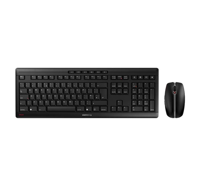 CHERRY STREAM DESKTOP, Wireless Keyboard & Mouse Set, Black, USB (QWERTY - UK)