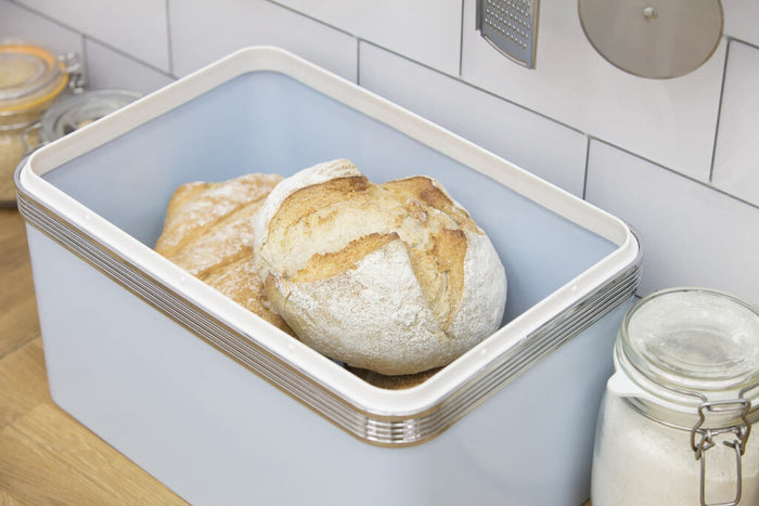 Swan Retro Bread Bin Blue Swan