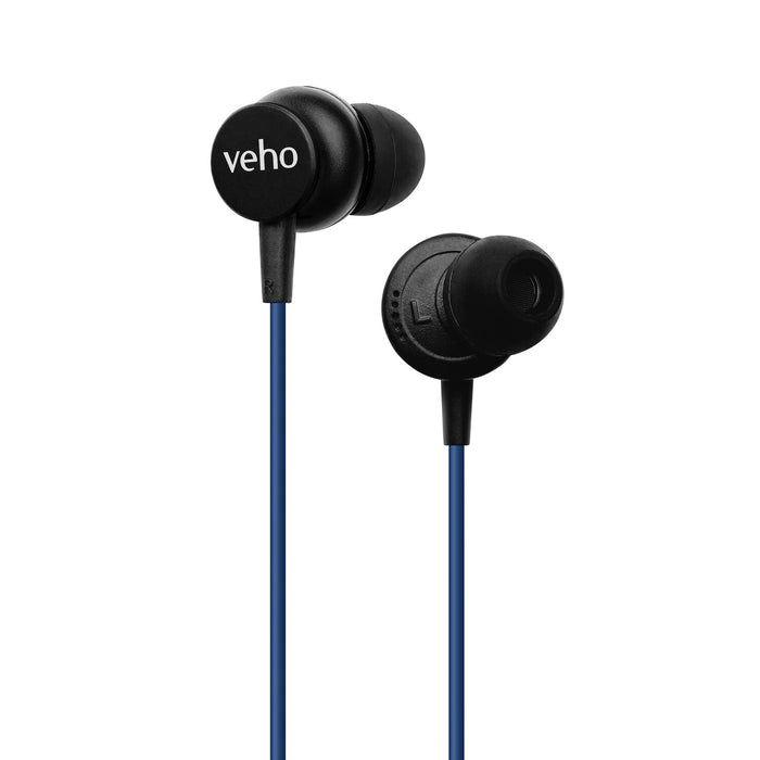 Veho Z-3 In-Ear Stereo Headphones with Built-in Microphone and Remote Control – Black (VEP-104-Z3-B) Veho