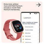 Fitbit Versa 4 Smart Watch - Pink Sand/Copper Rose Fitbit