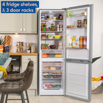 Russell Hobbs RH186FFFF60SS fridge-freezer Freestanding 293 L E Stainless steel