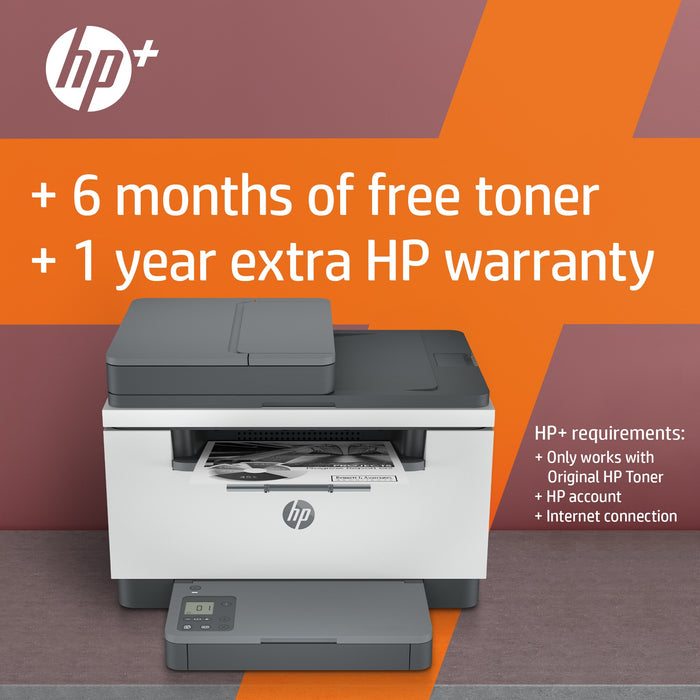 HP LaserJet HP MFP M234sdne Printer, Black and white, Printer for Home and home office, Print, copy, scan, HP+; Scan to email; Scan to PDF