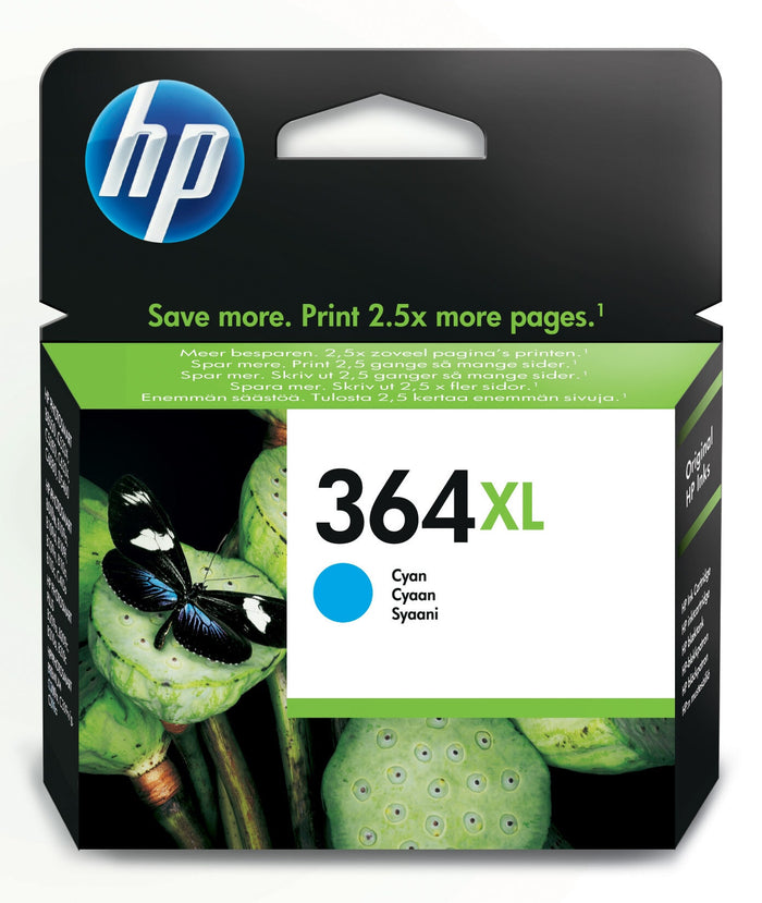 HP 364XL High Yield Cyan Original Ink Cartridge HP