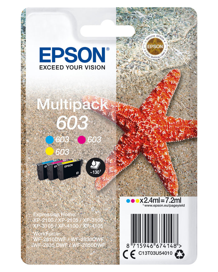 Epson C13T03U54010 ink cartridge 1 pc(s) Original Standard Yield Cyan, Magenta, Yellow