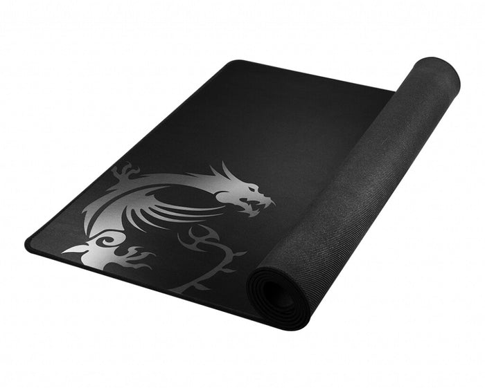 MSI AGILITY GD80 Gaming Mousepad 1200mm x 600mm, Soft touch silk surface, Iconic dragon design, Anti-slip and shock-absorbing rubber base, Reinforced stitched edges