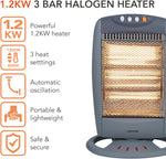 Warmlite WL42005 3 Bar 1200W Halogen Heater Warmlite