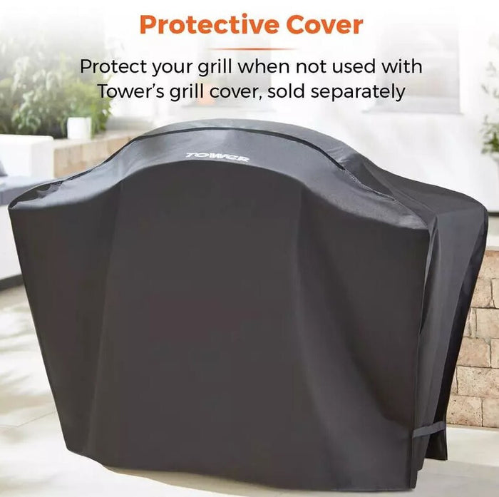Tower T978511 outdoor barbecue/grill Barrel Charcoal + Firewood Black Tower