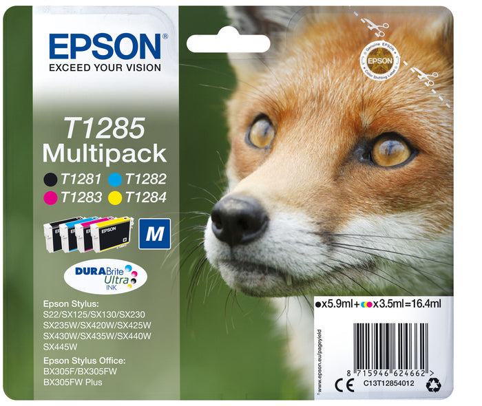 Epson Fox Multipack 4-colours T1285 DURABrite Ultra Ink Epson
