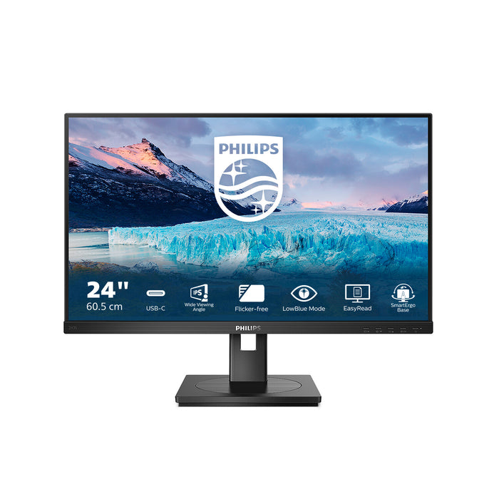 Philips S Line 243S1/00 computer monitor 60.5 cm (23.8) 1920 x 1080 pixels Full HD LCD Black