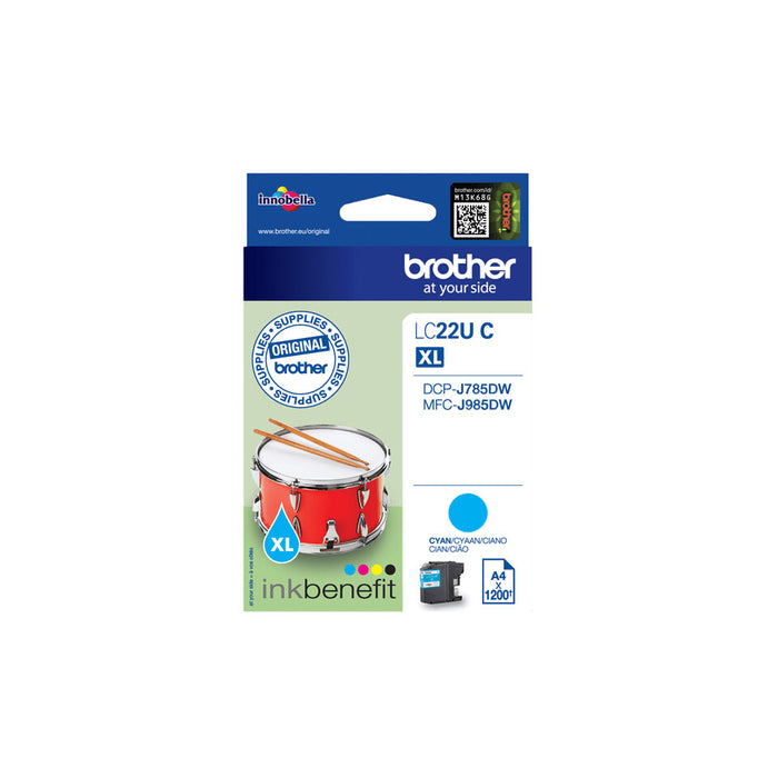 Brother LC22UC ink cartridge 1 pc(s) Original Cyan