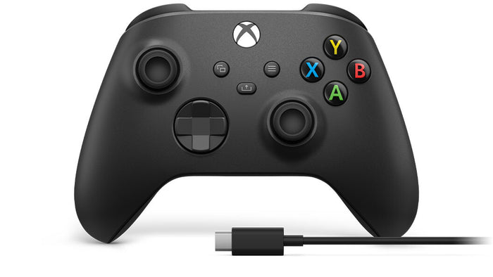 Microsoft Xbox Wireless Controller + USB-C Cable Black Gamepad Analogue / Digital PC, Xbox One, Xbox One S, Xbox One X, Xbox Series S, Xbox Series X Microsoft