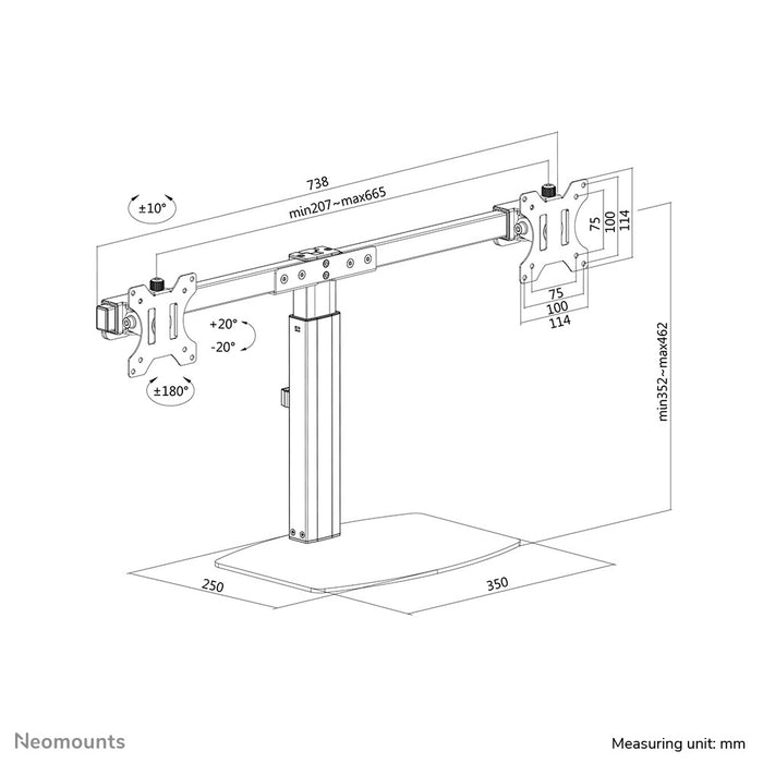 Neomounts monitor desk mount