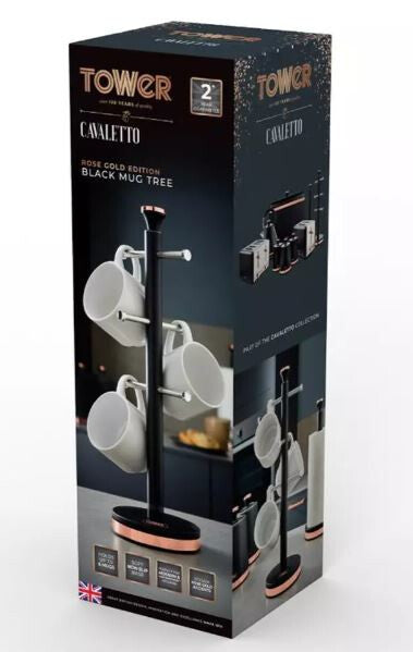Tower Cavaletto cup holder Black Stainless steel Tower