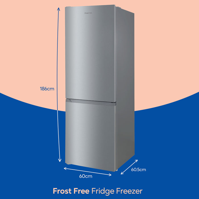 Russell Hobbs RH186FFFF60SS fridge-freezer Freestanding 293 L E Stainless steel