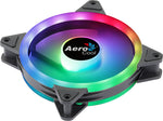 Aerocool DUO12 PC Fan 12cm ARGB LED Dual Ring Antivibration 6 Pins Black Aerocool