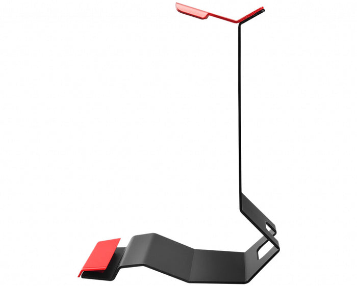 MSI HS01 Gaming Headset Stand Black with Red, Solid Metal Design, non slip base, Cable Organiser, Supports most headsets, Mobile holder