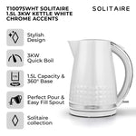 Tower Solitaire 1.5L 3KW Kettle - White