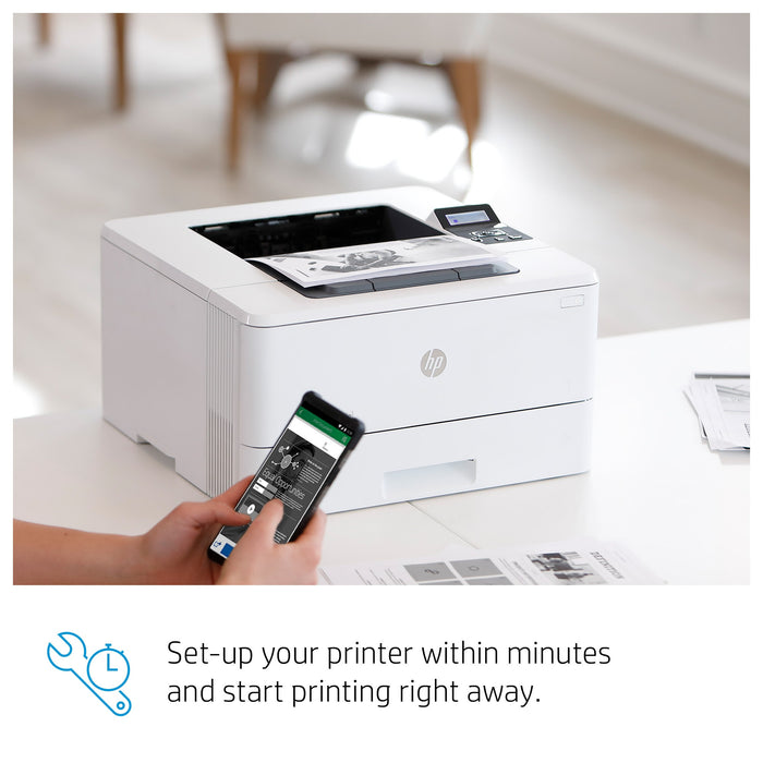 HP LaserJet Pro M404dn, Print, Fast first page out speeds; Compact Size; Energy Efficient; Strong Security