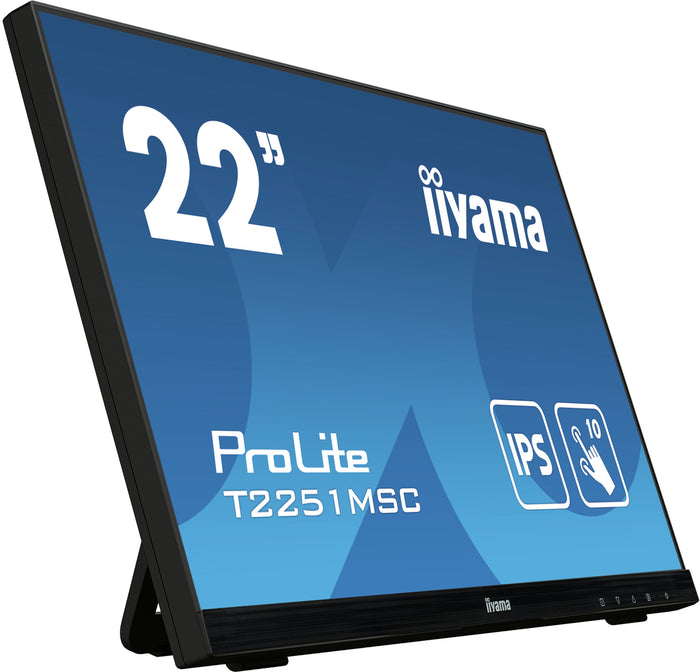 iiyama ProLite T2251MSC-B1 computer monitor 54.6 cm (21.5) 1920 x 1080 pixels Full HD LED Touchscreen Multi-user Black