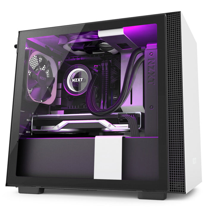 NZXT H210i Matte White Mini Tower Black, White