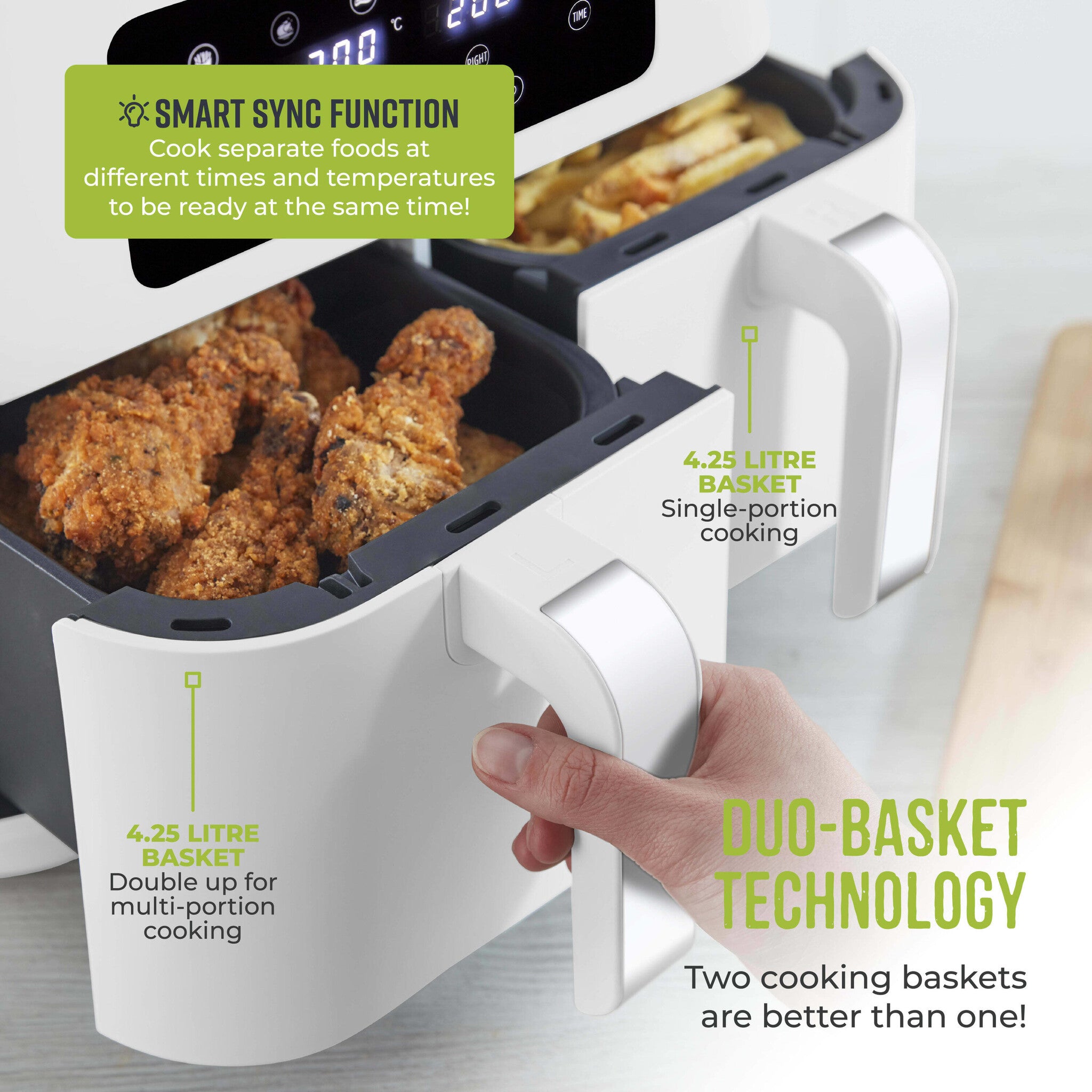 Tower Vortx 8.5L Dual Basket Air Fryer - Comet