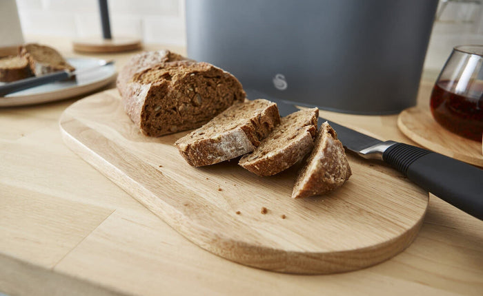 Swan Bread Bin with Wooden Lid