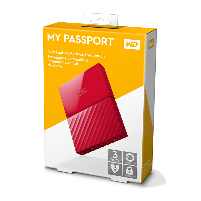 Western Digital My Passport external hard drive 3 TB Red Canon