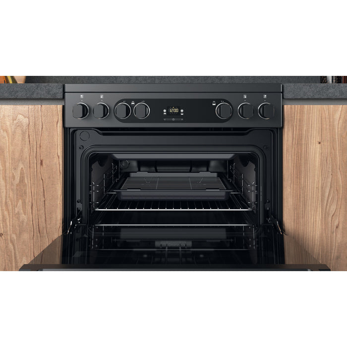 Hotpoint Ariston CD67V9H2CA/UK Freestanding cooker Electric Ceramic Black A