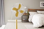 Swan 16 Retro Yellow Stand Fan Swan