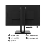 MSI Pro MP242P 23.8 Inch Monitor with Adjustable Stand, Full HD (1920 x 1080), 75Hz, IPS, 5ms, HDMI, VGA, Built-in Speakers, Anti-Glare, Anti-Flicker, Less Blue light, TÜV Certified, VESA, Kensington, Black