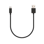 Veho Pebble USB-A to USB-C Universal Charge and Sync 0.2m/0.7ft Cable – Black (VCL-002-C-20CM)