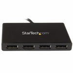 StarTech.com 4-Port Multi Monitor Adapter - Mini DisplayPort to DisplayPort MST Hub - 4x 1080p - Video Splitter for Extended Desktop Mode on Windows PCs Only - mDP to Quad DP Monitors